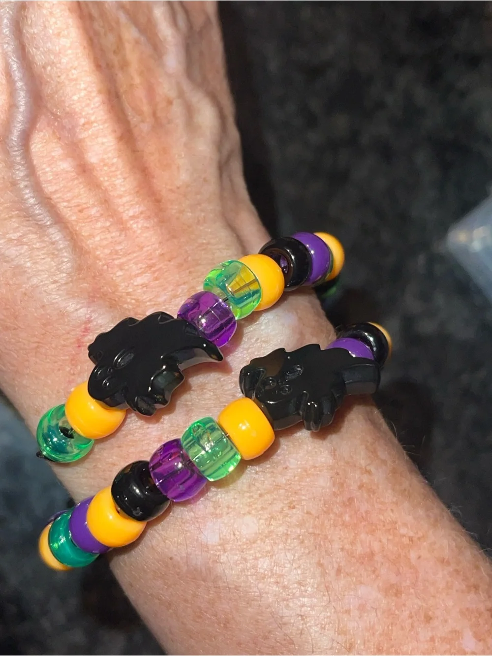HANDMADE Halloween Flying Ghost Wrap Bead Bracelet - Choice of style
